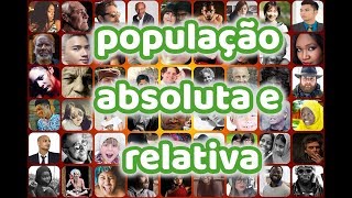 POPULAÇÃO ABSOLUTA E POPULAÇÃO RELATIVA QUAL A DIFERENÇA  ENSINO FUNDAMENTAL EF08GE03 EF07GE04 [upl. by Eidna]