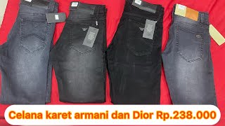 Celana pria terbaru Armani dan Dior dgn bahan karet slim dan lembutRp238000 [upl. by Corder]