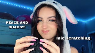 ASMR  Fast amp Aggressive Mic Scratching  PEACE AND CHAOS Anticipatory Tingles [upl. by Acirt]