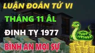 Tử vi tuổi ĐINH TỴ 1977 tháng 11 âm lịch BÌNH AN VƯỢT QUA TẤT CẢ [upl. by Oer]