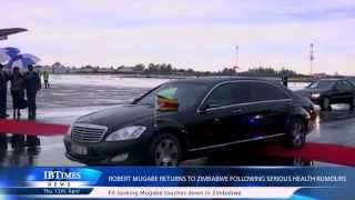 Robert Mugabe Returns to Zimbabwe Following Serious Health Rumours [upl. by Nama]