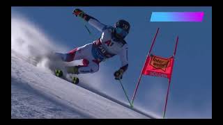 Slow motion giant slalom alpine skiing action ski alpin technique [upl. by Rochell]