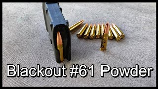 American Reloading Blackout 61 Pull Down Powder  300blk Initial Ladder Testing With 147gr FMJ [upl. by Budge306]