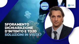 Francesco Zuech  Sforamento dichiarazione d’intento e TD20 Soluzioni in vista [upl. by Esekram854]