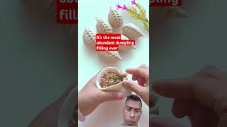 Its the most abundant dumpling filling ever dumplings chickenwonton chocolate foodie mukbang [upl. by Anaynek]