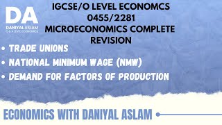 O levelIGCSE Economics 22810455 Microeconomics Revision Day 13 [upl. by Oeniri]