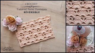 235 Crochet Tutoriel Point Éventails Fantaisie  Cupidon  Maïlane [upl. by Macfadyn]