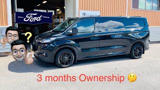 👎🏽👍🏽ford Transit Custom 2024 3 Month Ownership [upl. by Zilevi]