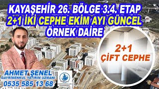 KAYAŞEHİR TOKİ 26BÖLGE 34ETP 21 İKİ CEPHE GÜNCEL ÖRNEK DAİRE VİDEOSU toki kayaşehir satılık [upl. by Peery668]