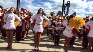 USC Trojans Song Girls Navy Pier 16OCT15 [upl. by Lemmuela]