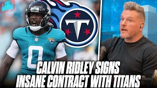 Calvin Ridley Signs 4 Year 92 MILLION Deal With Titans Is AFC South On The Rise  Pat McAfee [upl. by Enyalb]