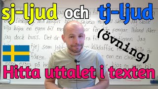 sjljud och tjljud hitta uttalet i texten SFI [upl. by Lidia]