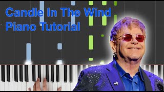 Candle In The Wind Elton John Piano Keyboard Tutorial Princess Dianas Funeral [upl. by Ivzt]