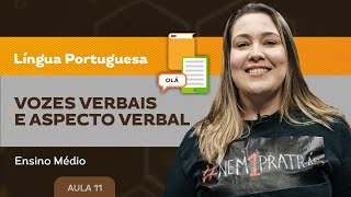 Vozes verbais e aspecto verbal  Língua Portuguesa  Ensino Médio [upl. by Naivat]