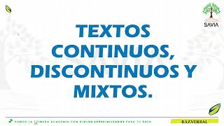 S10 RV  Textos continuos discontinuos y mixtos ABC [upl. by Philoo]