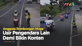 Aksi Arogan Pengendara Moge Hanya Demi Konten Eh Dikawal Polisi [upl. by Lupee]