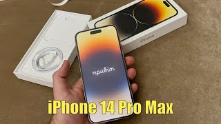 iPhone 14 Pro Max Gold  распаковка обзор и первые впечатления [upl. by Retnuh]