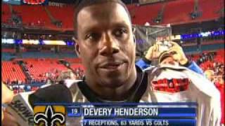 Devery Henderson Super Bowl Interview [upl. by Pasahow443]