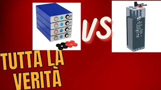 Batterie litio ECONOMICHE VS PIOMBOfotovoltaicofaidateLIFEPO4 risparmio [upl. by Ettegroeg196]