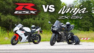 2019 ZX6R vs 2021 GSXR600 A Beginners Comparison [upl. by Okiron]