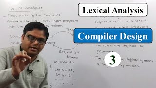 Lexical Analysis with Examples Hindi  Compiler Design  Computer Science [upl. by Sirret]