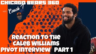 Live Reaction to the Caleb Williams PIVOT Interview Part 1 [upl. by Acinelav]