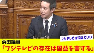 【衝撃】浜田議員「フジテレビの放送免許取り消しの提案を検討する」 [upl. by Ker89]