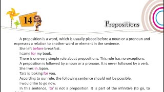 Ch 14 Prepositions English Grammar Class 5 [upl. by Supen]