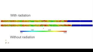 OpenFOAM Simulation Deflagration to Detonation Transition withwithout radiation effect [upl. by Ahtekahs]