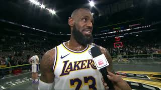 LEBRON JAMES Postgame Interview  Los Angeles Lakers vs San Antonio Spurs [upl. by Annaliese]