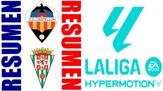 Córdoba CF 22 CD Castellón Resumen  La Liga 2  2024 [upl. by Aihcropal]