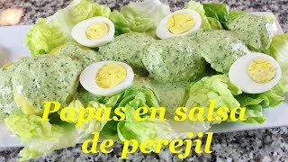 Papas en Salsa de Perejil Receta Pueruana [upl. by Aylmer]