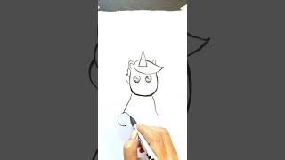 Rainbow Unicorn Drawing easy  Baby Unicorn Drawing Easy shorts viral drawing [upl. by Nidla]