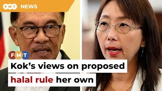 Kok’s views on proposed halal rule her own not PH says PM [upl. by Margi73]