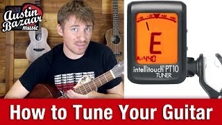 Tuning Guitar  How to Tune Guitar with a Digital Tuner [upl. by Akered]