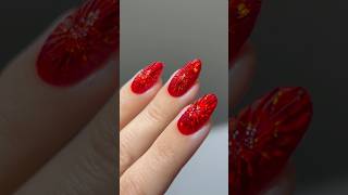 ❤️✨ red crystal nails nailart naildesign nailpolish 🎁 [upl. by Anoi]