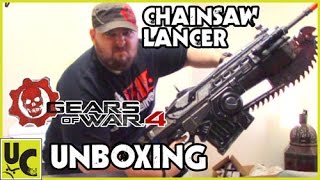 UNBOXING Gears of War 4 Replica Chainsaw Lancer by PDP [upl. by Katina444]