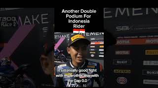 Galang Hendra Podium Interview Race 2 shorts shortvideo pembalapindonesia yamaha superbike [upl. by Asilegna]