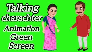 talking character animation green screen  animation video  greensceen animatedcharacter green [upl. by Klute]