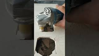 New tools Professional tiling Bricklayer laying tiles Bricklayer tools Hole opener [upl. by Adnileb]