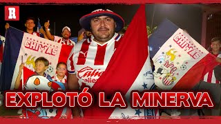 ¡Autentica FIESTA Así FESTEJARON los AFICIONADOS de CHIVAS el pase a la FINAL en LA MINERVA [upl. by Kai]