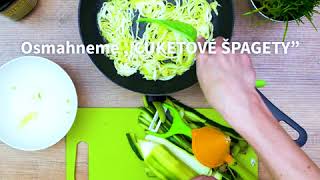 VIDEOrecept KetoDiet Cuketové špagety s proteinovými medailonky a hlívou [upl. by Anomis]