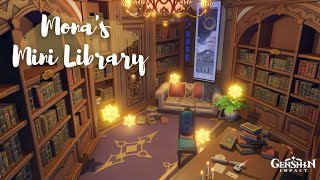 🌟Monas Mini Library  Serenitea Pot Tutorial Interior Design [upl. by Keating]