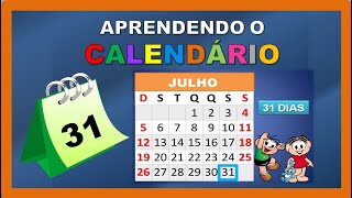 Aprendendo o calendário  Meses do ano  Dias da semana [upl. by Windzer603]