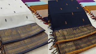 KANCHI COTTON SAREES 🦚 100s count Putta saree 🦚Saree 620 mts 🦚 ZARI BORDER [upl. by Rosenbaum100]