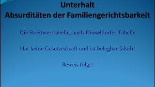 Unterhalt Kindesunterhalt Düsseldorfer Tabelle widerlegt Lösung I KGPG [upl. by Jessika]