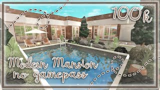 Bloxburg Build  Modern Mansion no gamepass 100k [upl. by Elletsirhc245]