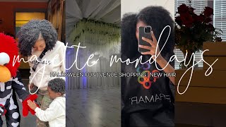 halloween fun venue shopping new hair mom stuff amp more  majette mondays [upl. by Hgeilyak]