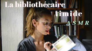 ASMR FRANÇAIS  Bibliothécaire timide  page turning semi inaudible soft spoken whispers [upl. by Immas]