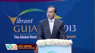 Anil Ambani Speech during Inauguration of Vibrant Gujarat Summit 2013 [upl. by Ylaek]